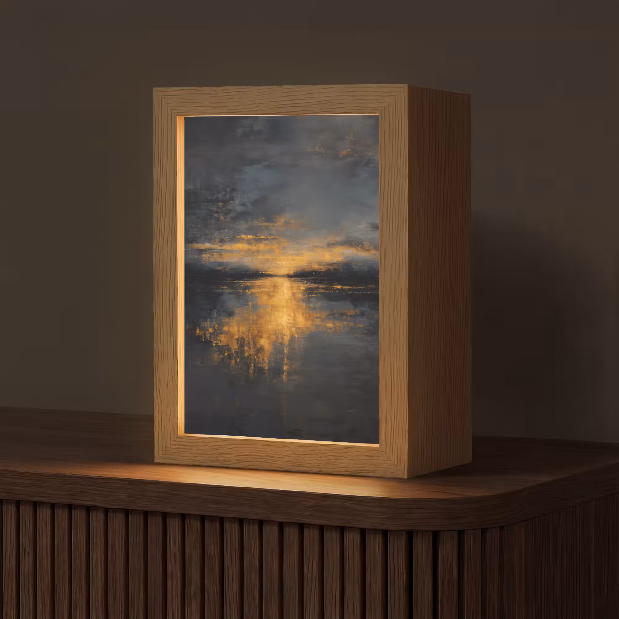 Tafellamp - Gouden Reflectie op Water