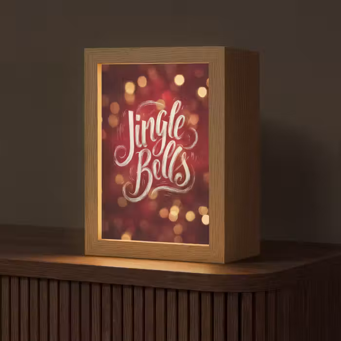 Tafellamp - Jingle - Bells - Kerst - Rood