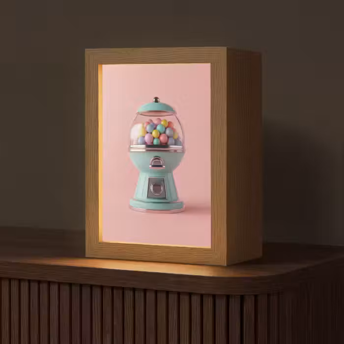Tafellamp - Kauwgom - Retro - Snoep - Roze