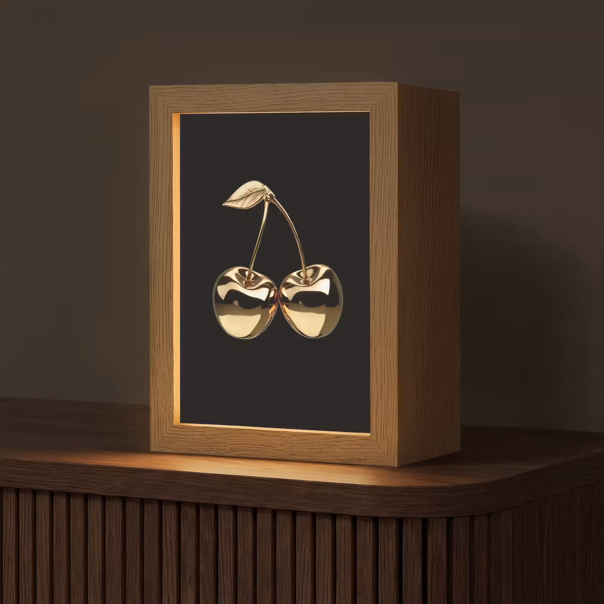 Tafellamp - Kersen - Zwart - Goud - Chrome