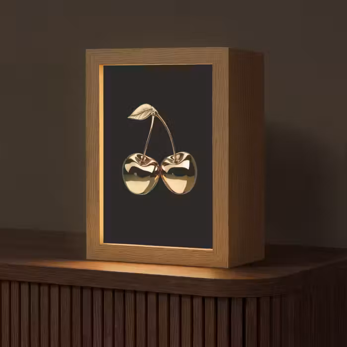 Tafellamp - Kersen - Zwart - Goud - Chrome