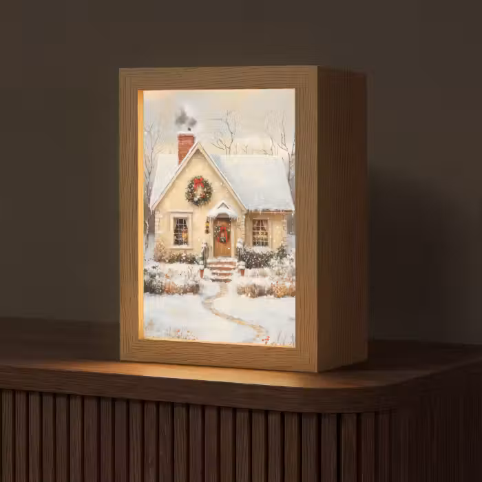 Tafellamp - Kerst - Huis - Winter - Sneeuw