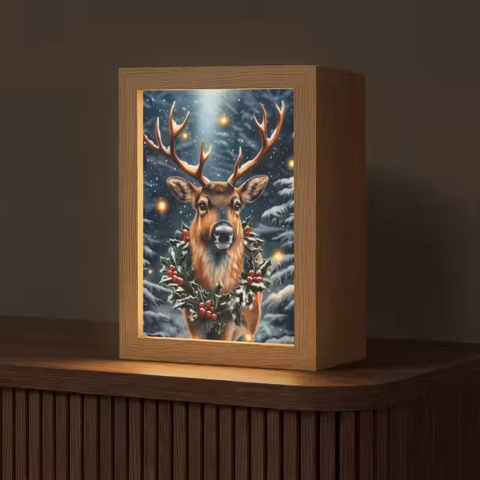 Tafellamp - Kerst - Magie - Bos - Kleurrijk