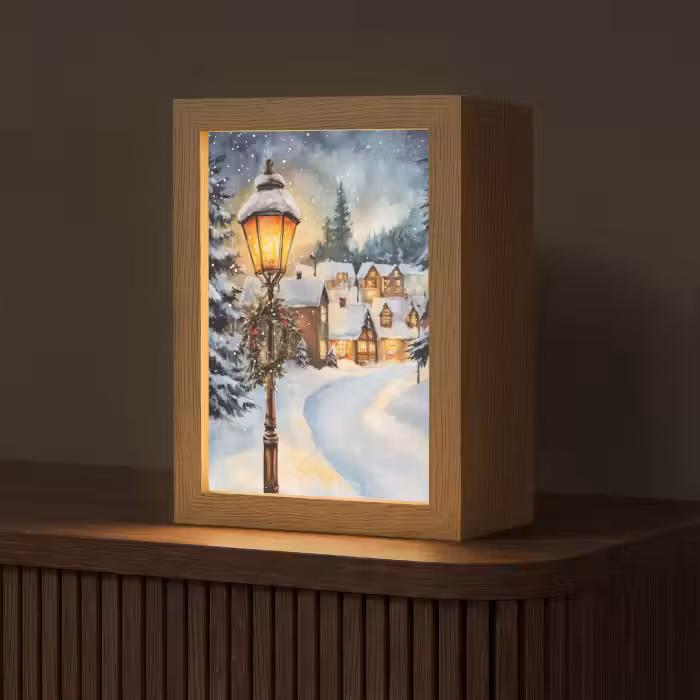 Tafellamp - Kerstdorp - Huizen - Sneeuw - Kerst
