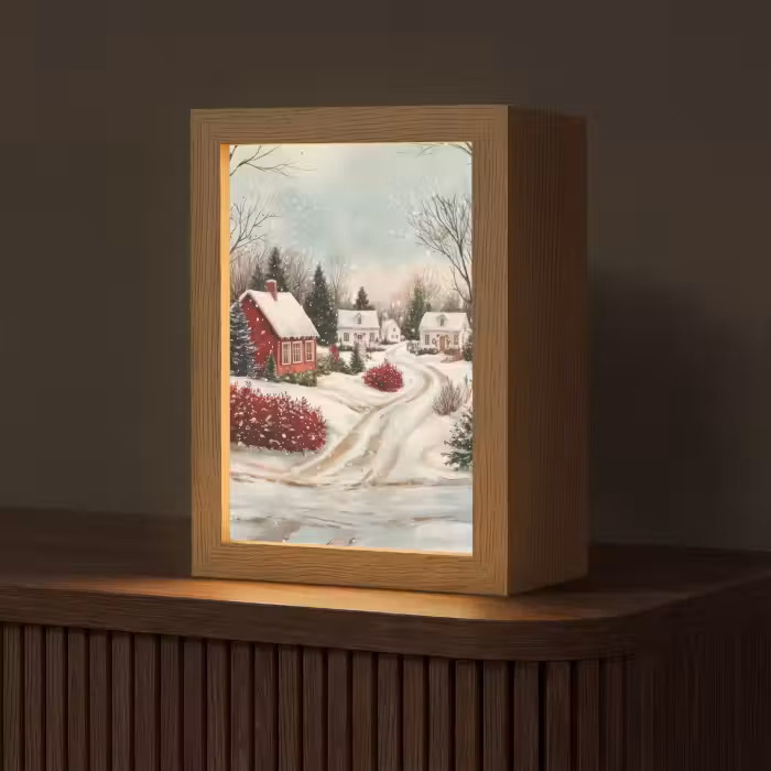 Tafellamp - Kerstsfeer - Landelijk - Rood