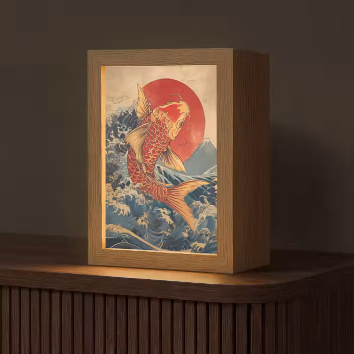 Tafellamp - Koi - Zee - Golven - Zon