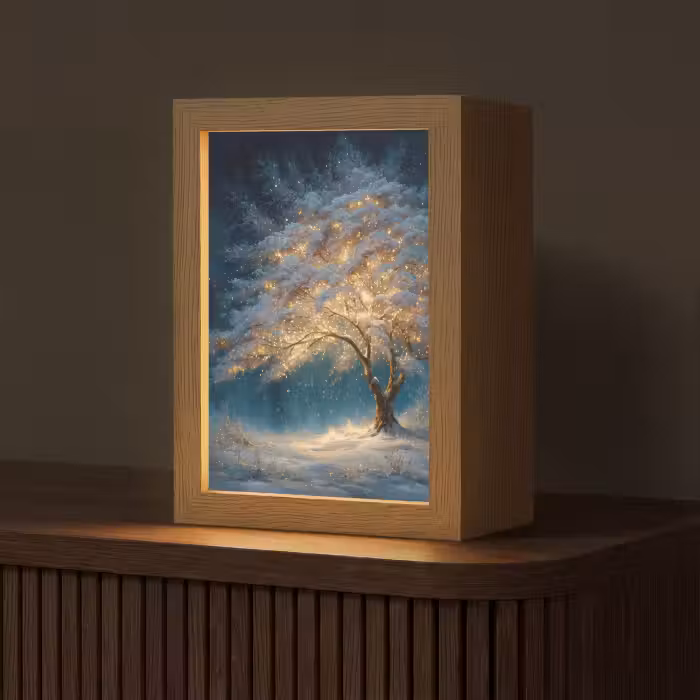 Tafellamp - Levensboom - Nacht - Donker - Blauw