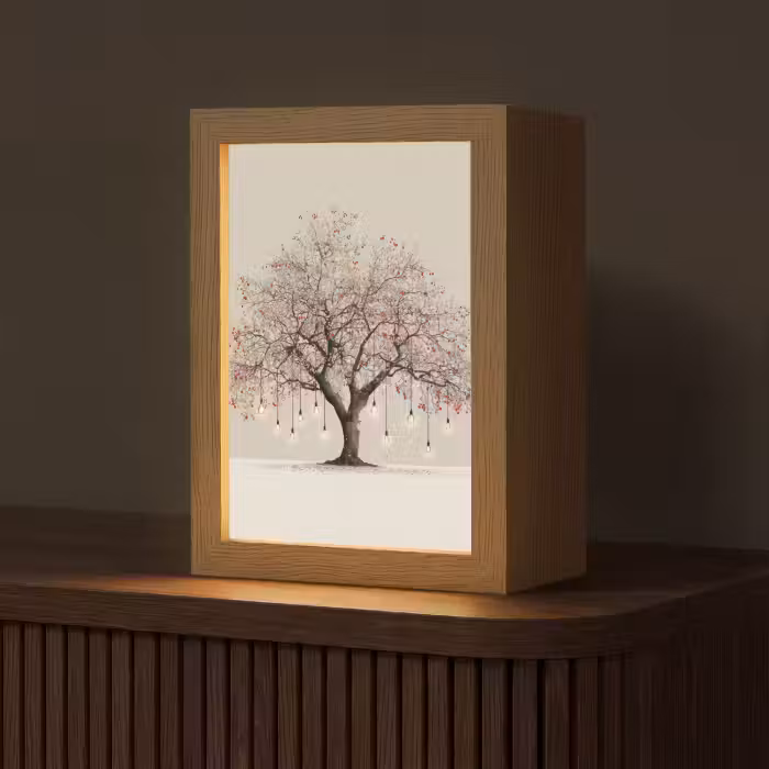 Tafellamp - Lichtboom - Winter - Kerst - Meerkleurig
