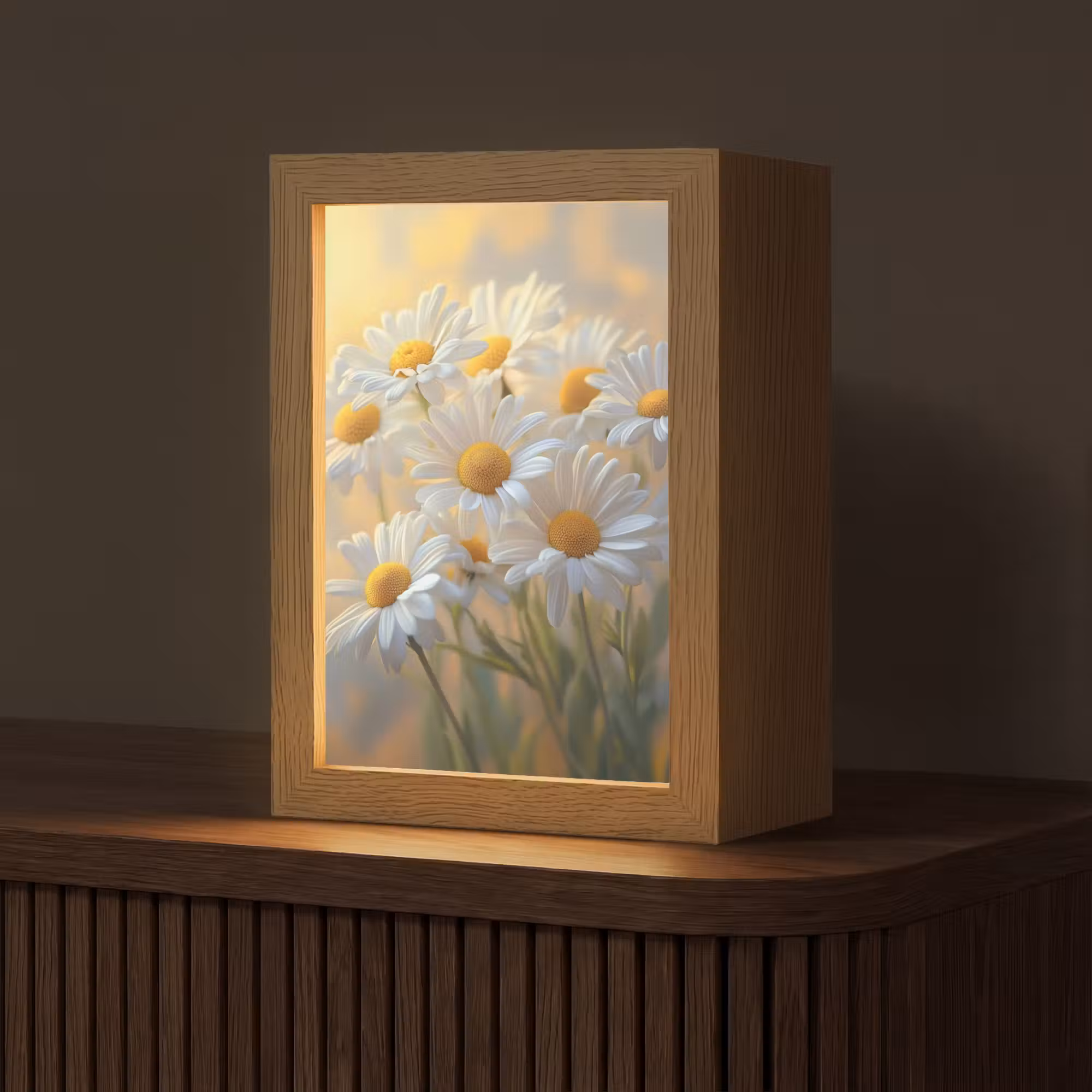Tafellamp - Madeliefjes - Wit - Zonlicht