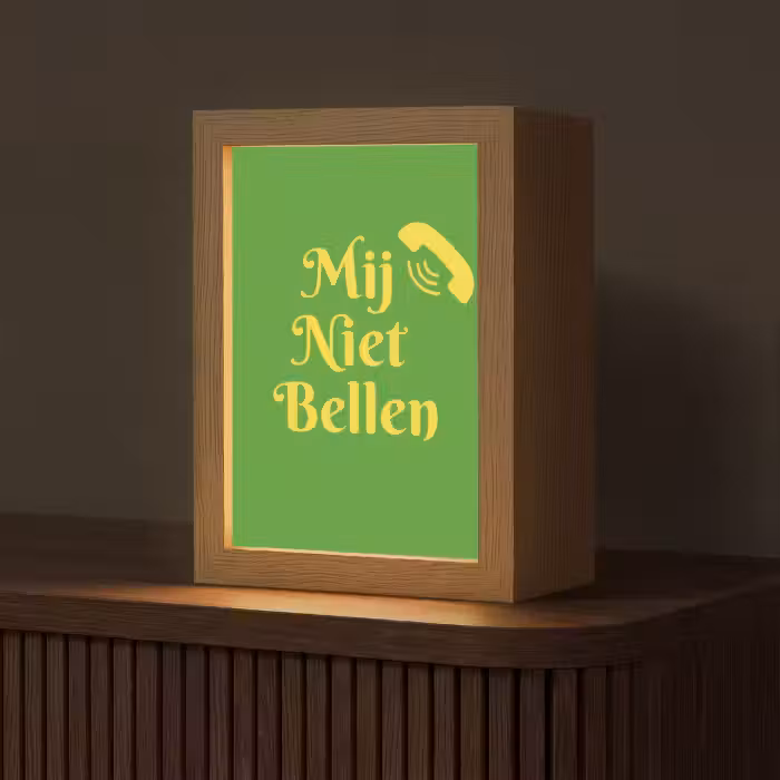 Tafellamp - Mij niet bellen - Telefoon - Groen