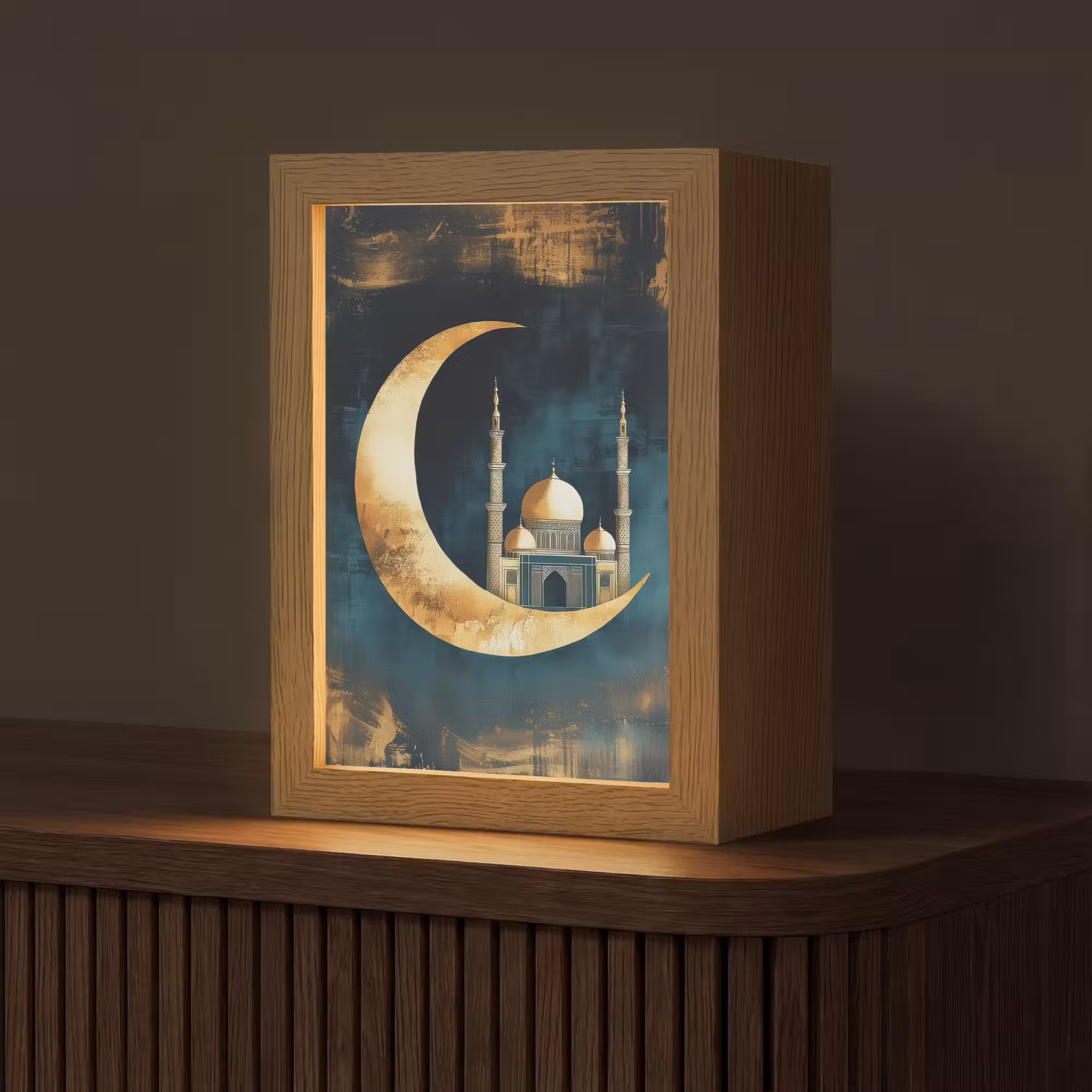 Tafellamp - Moskee - Halve maan - Goud - Ramadan - Islamitische