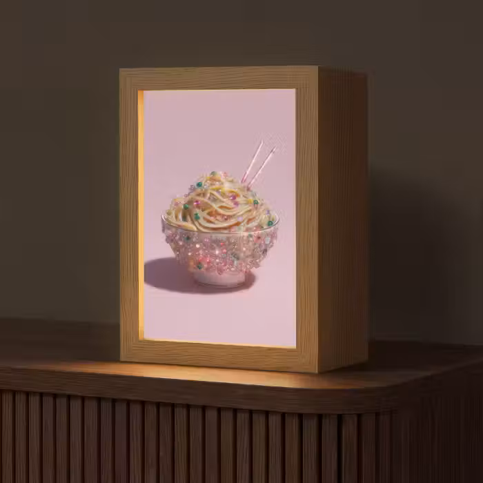 Tafellamp - Noodles - Edelstenen - Stokjes - Roze