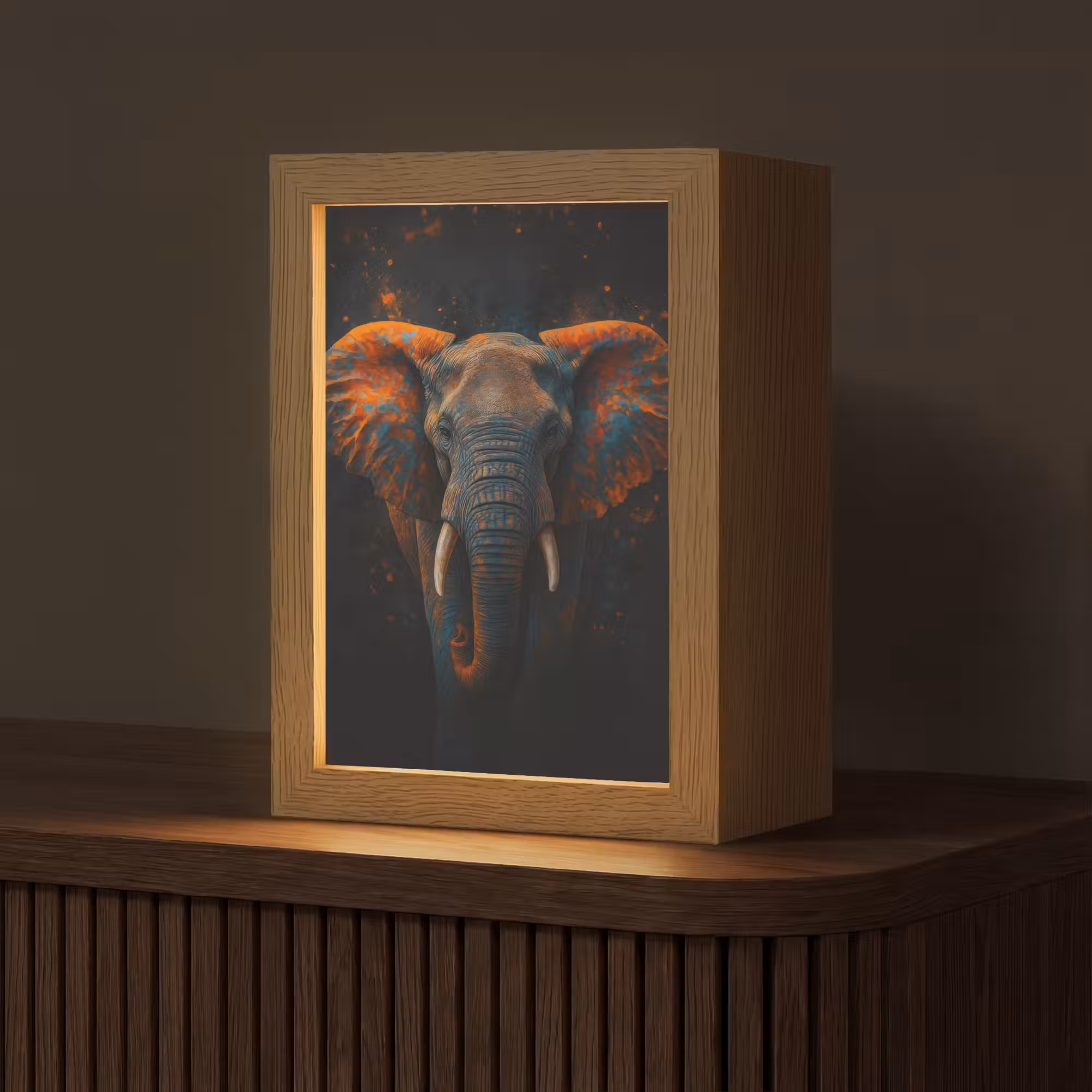 Tafellamp - Olifant - Oranje - Oren