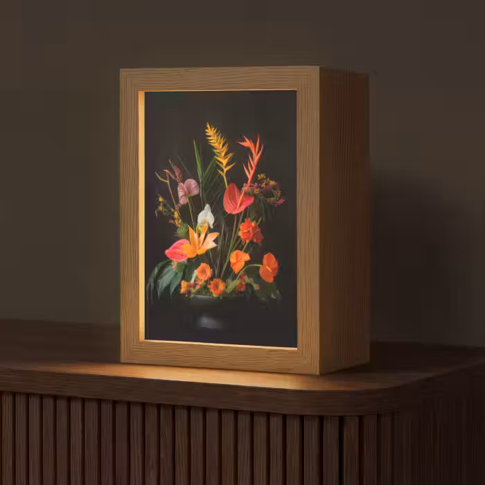 Tafellamp - Schaal - Boeket - Bloemen