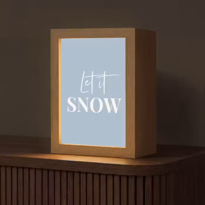 Tafellamp - Sneeuw - Winter - Blauw - Let it snow