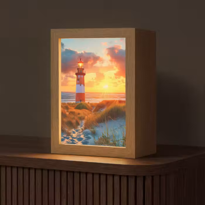 Tafellamp - Vuurtoren - Zonsondergang - Duinen - Horizon