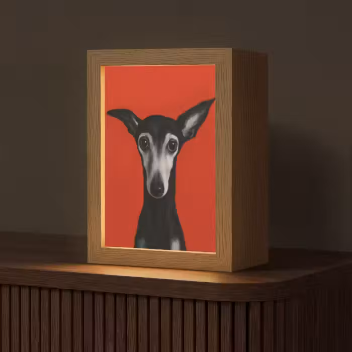Tafellamp - Windhond - Minimalistisch - Rood