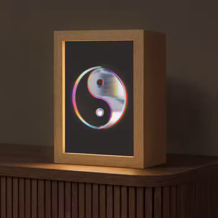 Tafellamp - Yin-Yang - Cirkel - Regenboog