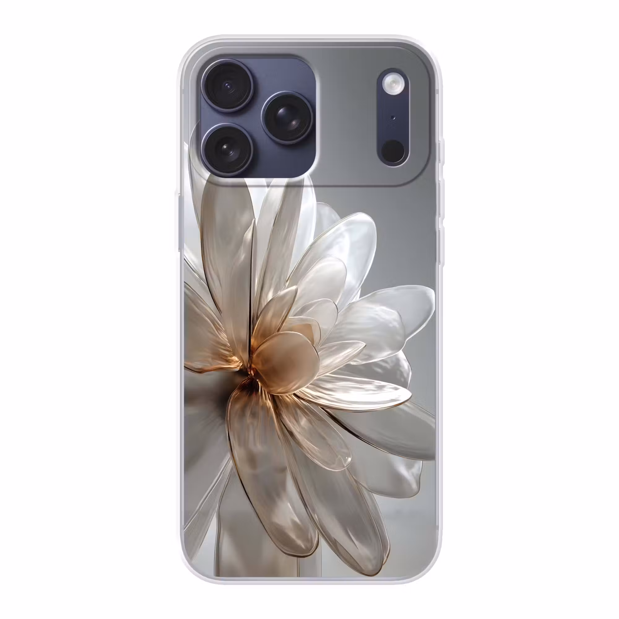 Telefoonhoesje Softcase - Bloem - Wit - Neutraal