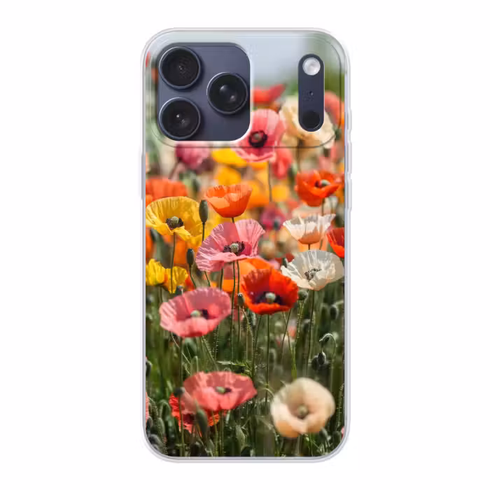 Telefoonhoesje Softcase - Papavers Veld