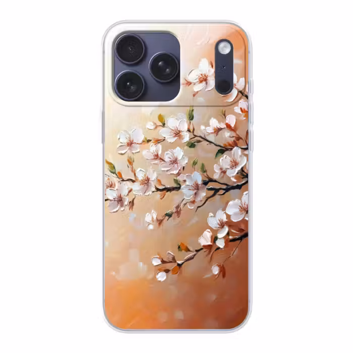 Telefoonhoesje Softcase - Bloesemtakken - Schilderachtig - Roze