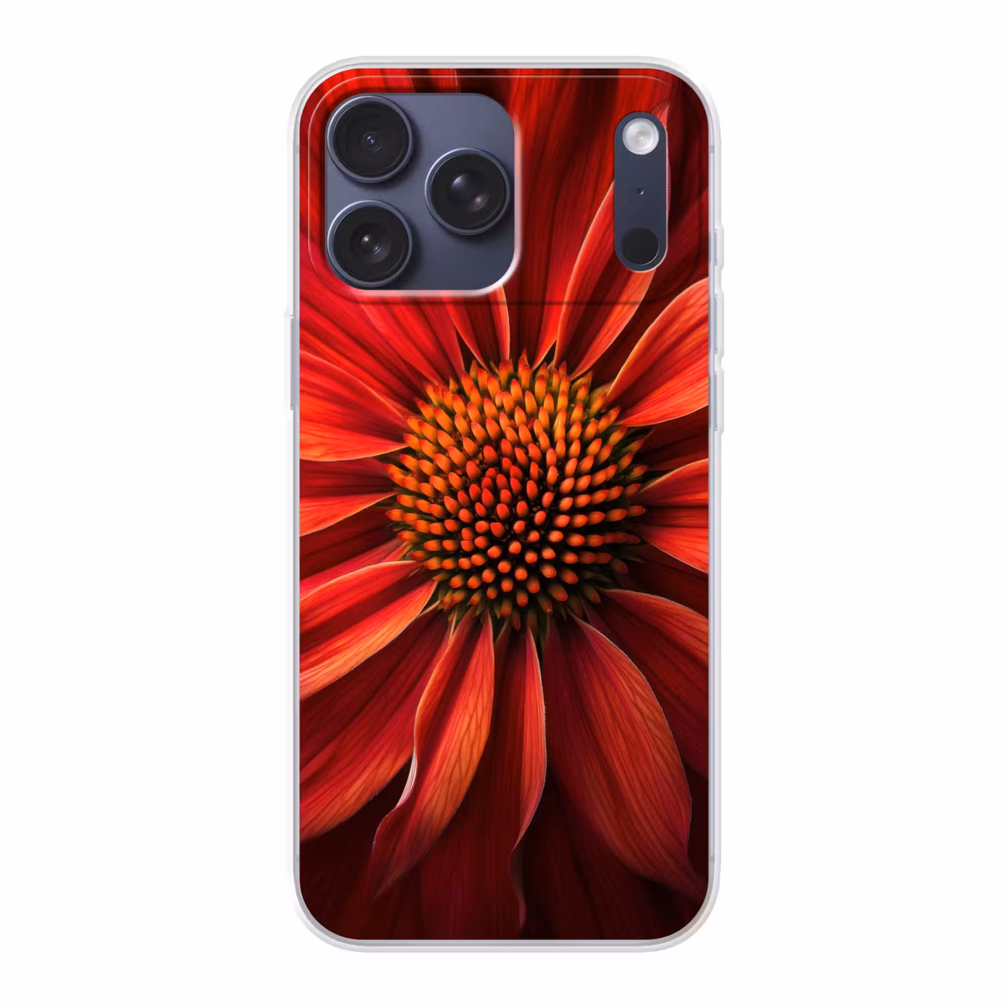 Telefoonhoesje Softcase - Close up - Bloem- Rood