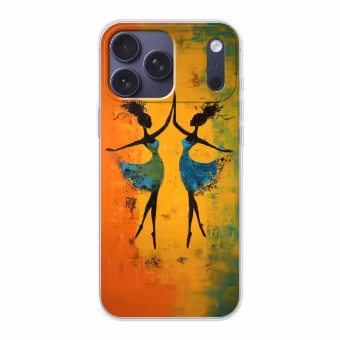 Telefoonhoesje Softcase - Dansen - Vrouwen - Verfstructuur
