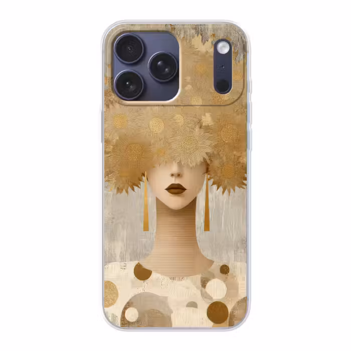Telefoonhoesje Softcase - Goud - Portret - Vrouw