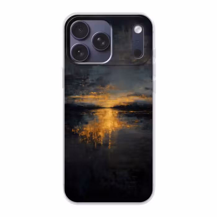 Telefoonhoesje Softcase - Gouden Reflectie op Water