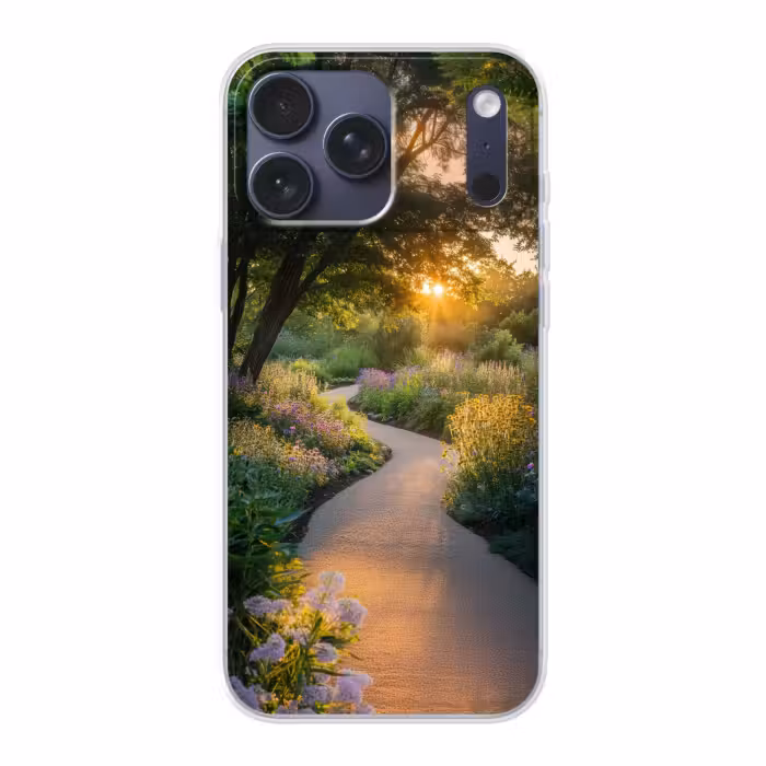 Telefoonhoesje Softcase - Pad - Bloemen - Park