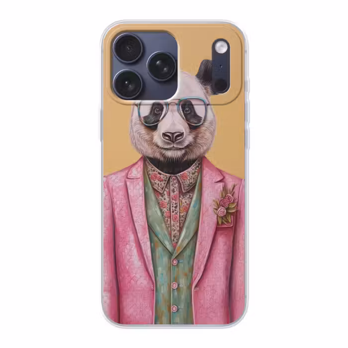 Telefoonhoesje Softcase - Panda - Pak - Zonnebril - Blauw