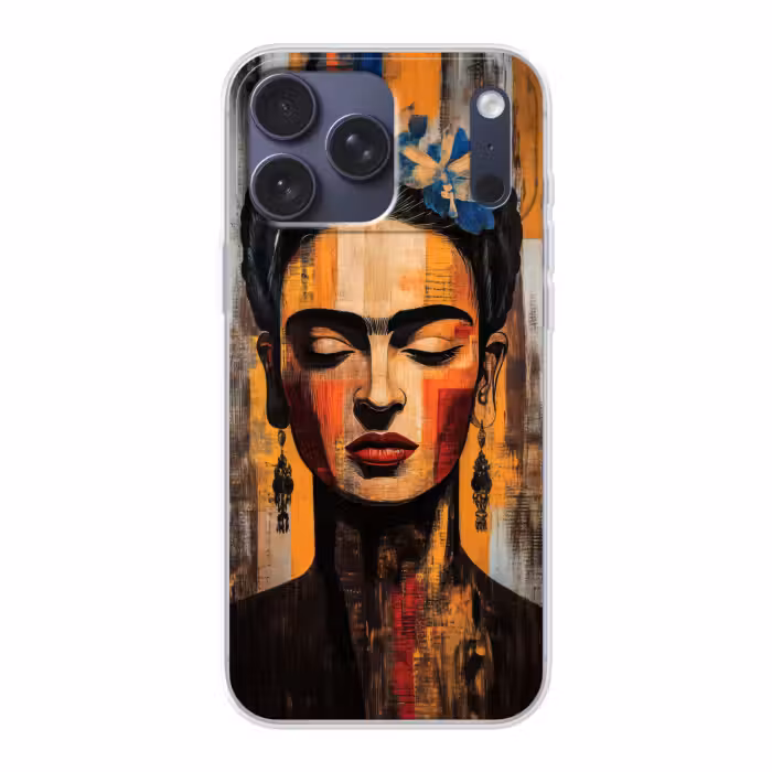 Telefoonhoesje Softcase - Portret - Vrouw - Bloemen