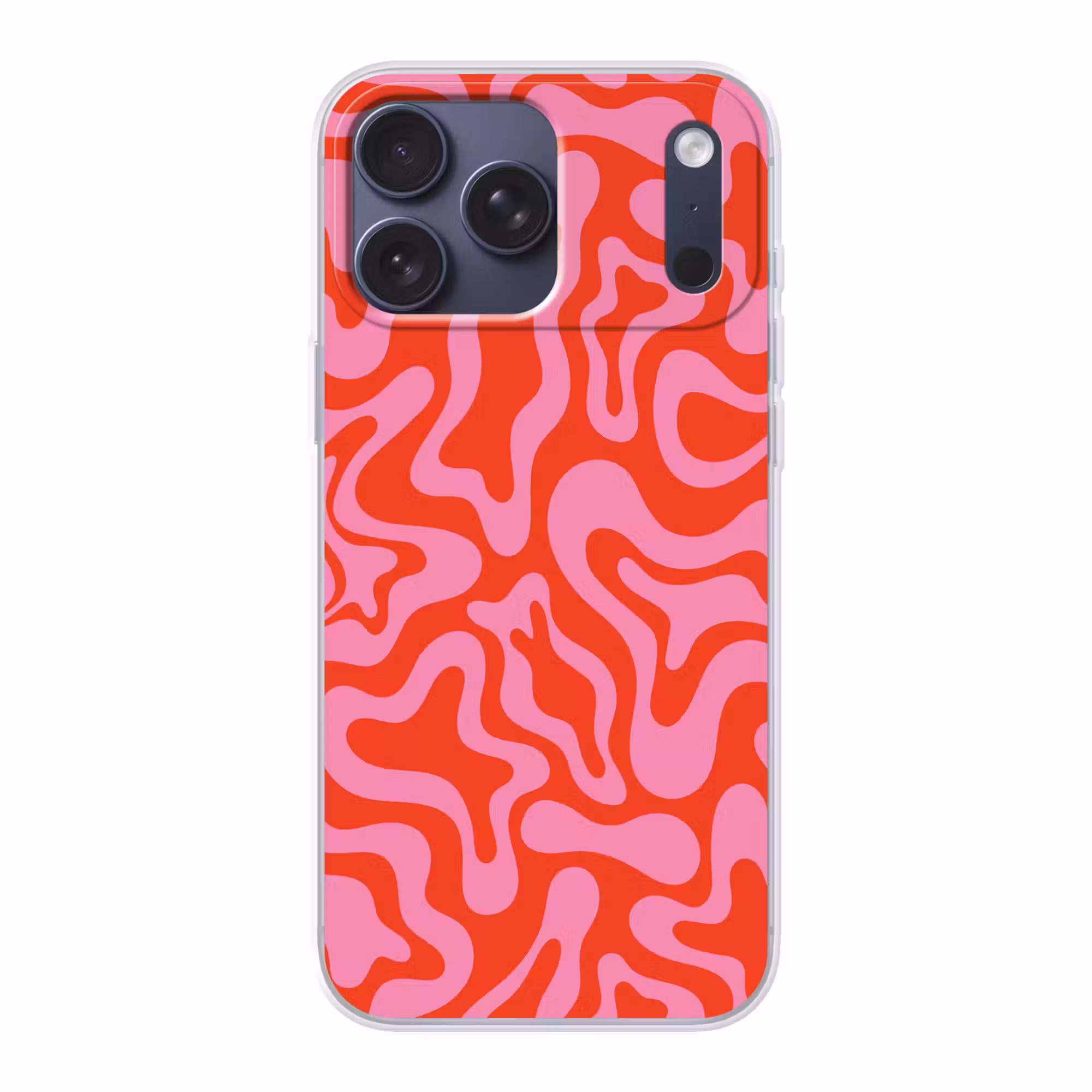 Telefoonhoesje Softcase - Abstract - Patroon - Rood - Roze - Minimalistisch
