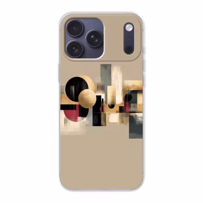 Telefoonhoesje Softcase - Abstract - Vormen - Beige - Texturen