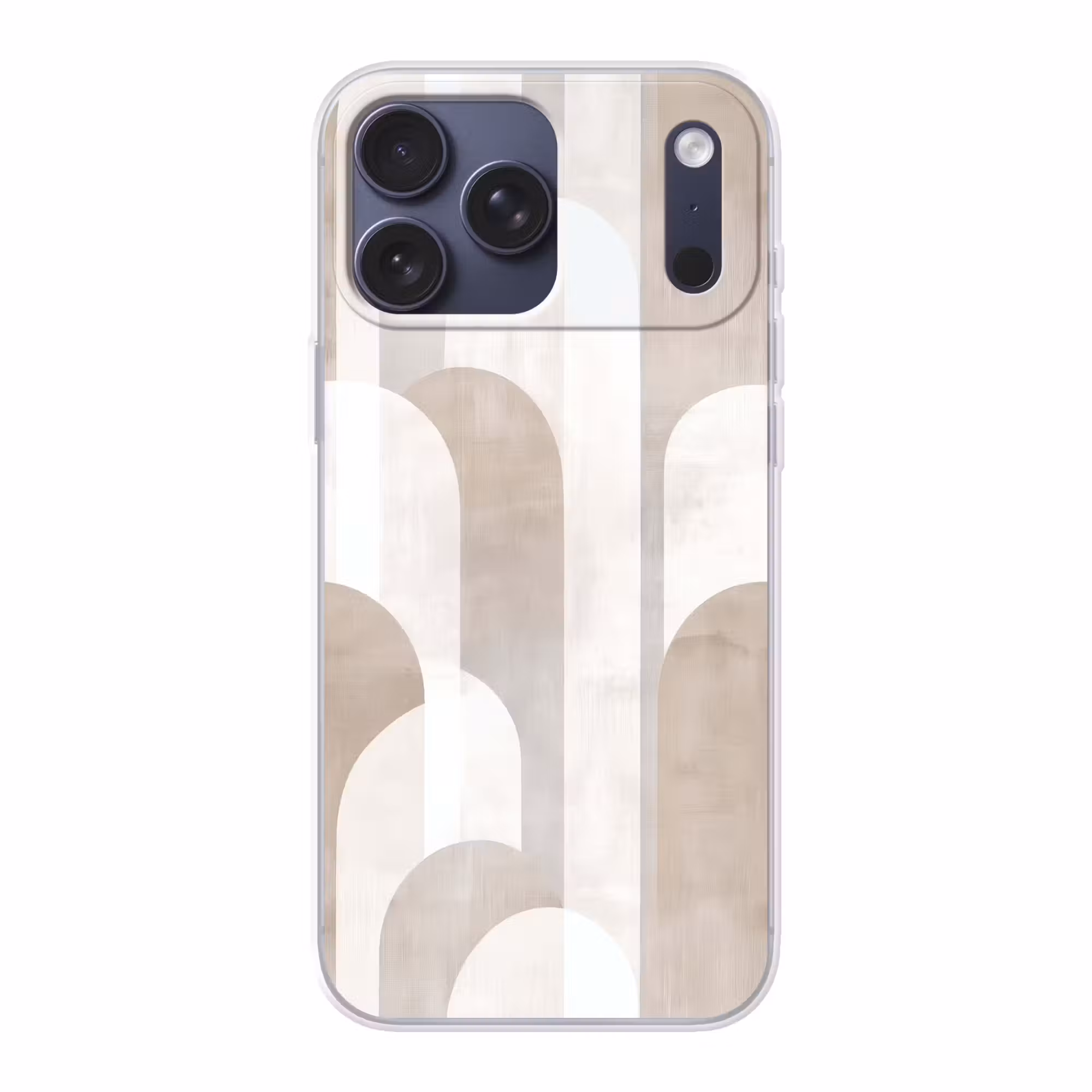 Telefoonhoesje Softcase - Abstracte bogen - Modern - Beige