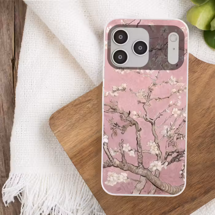Telefoonhoesje Softcase - Van Gogh Amandelbloesem Oudroze