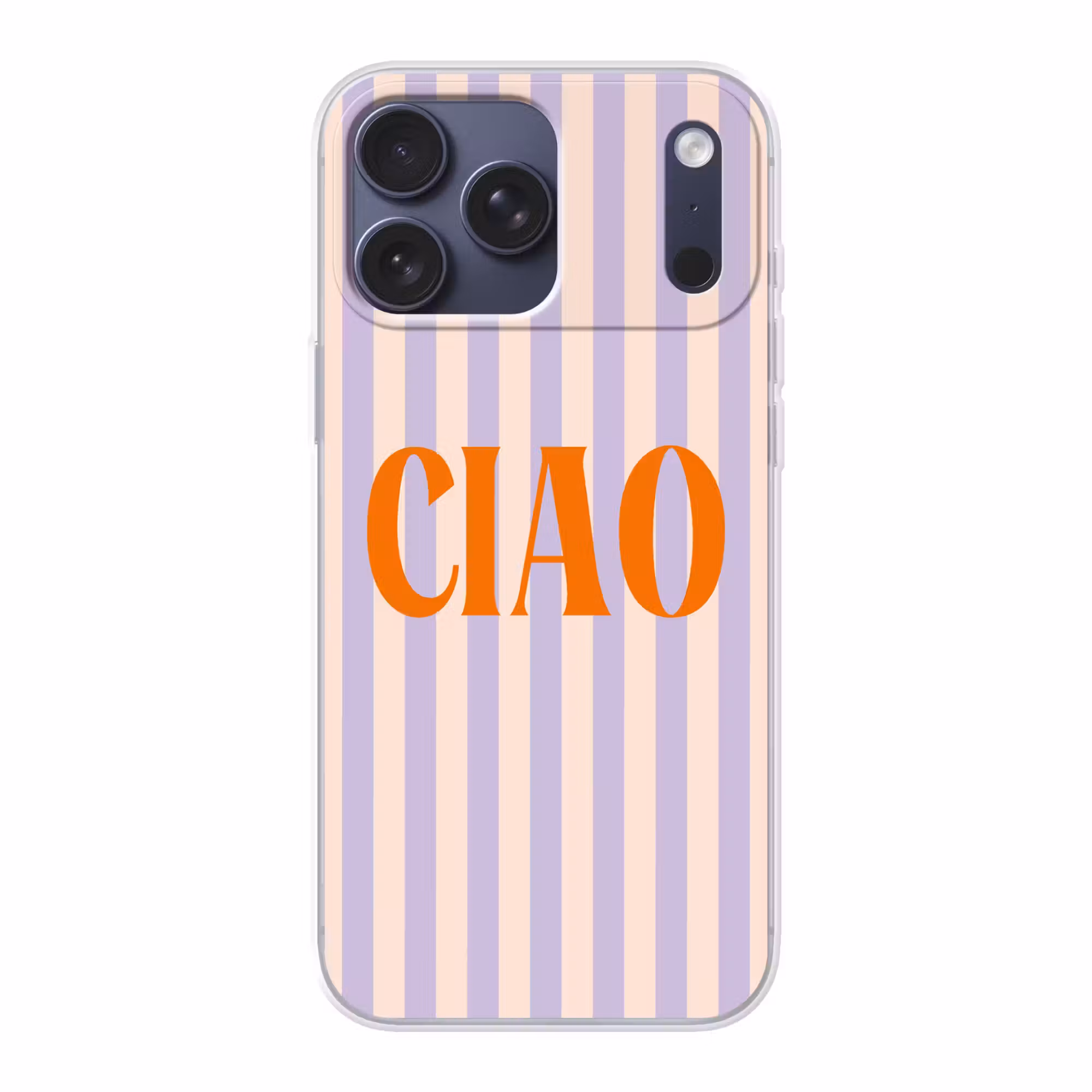 Telefoonhoesje Softcase - Ciao - Quote - Pastel - Strepen