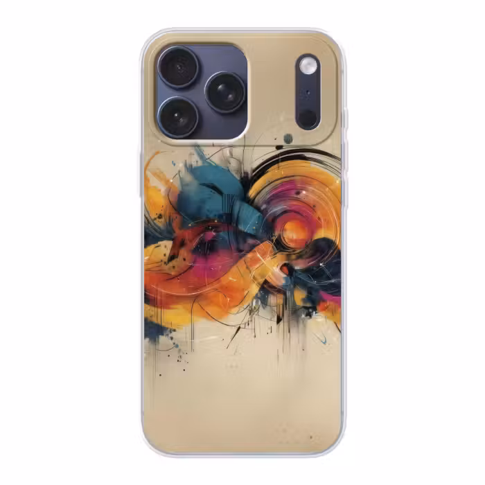 Telefoonhoesje Softcase - Abstracte Verfstreken Graffiti