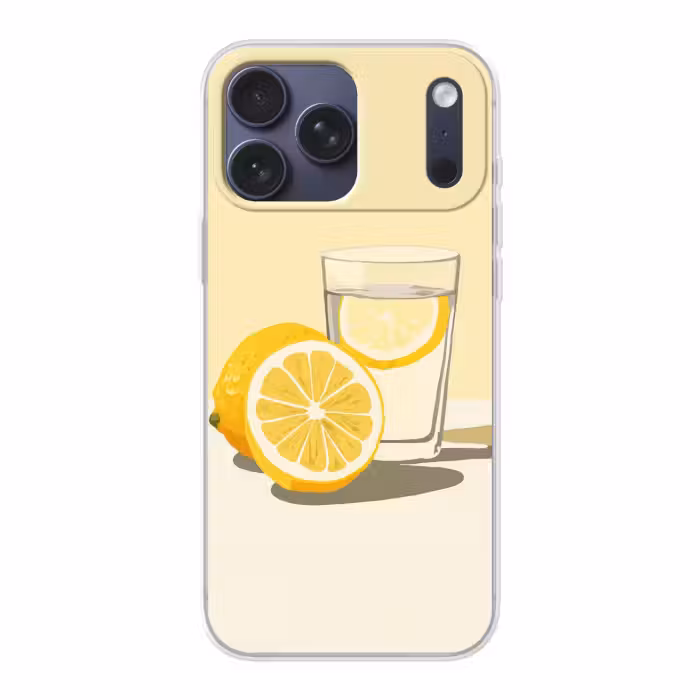 Telefoonhoesje Softcase - Glas - Citroenschijfjes - Geel