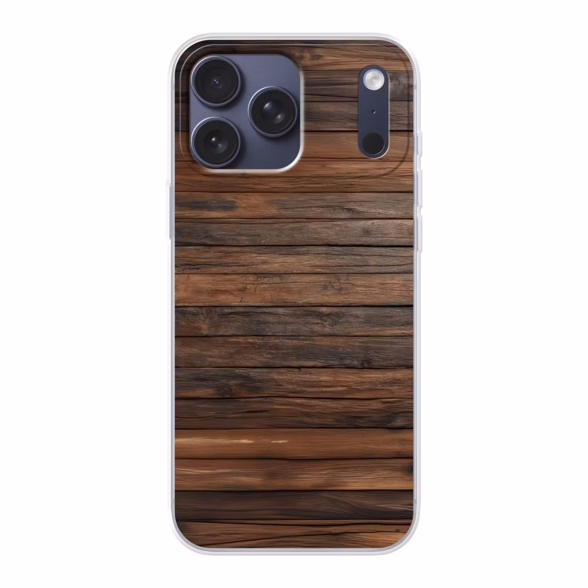 Telefoonhoesje Softcase - Houten plankpatroon - Warmte - Natuurlijk