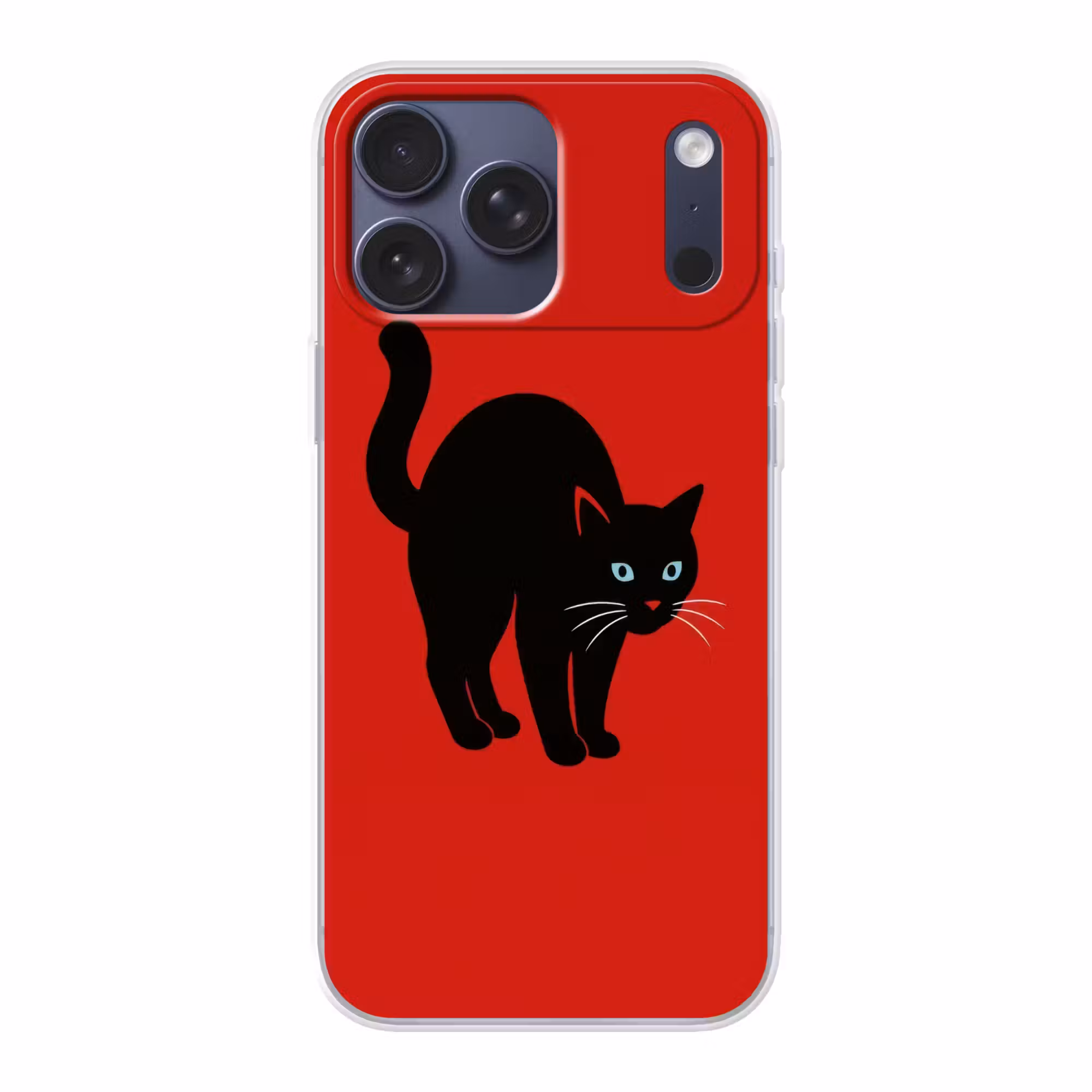 Telefoonhoesje Softcase - Kat - Zwart - Staart