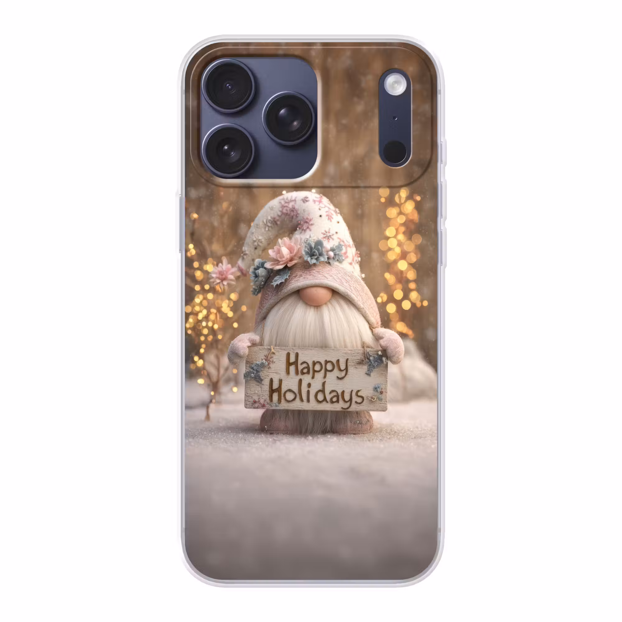 Telefoonhoesje Softcase - Kerst - Gnome - Bord - Kleurrijk