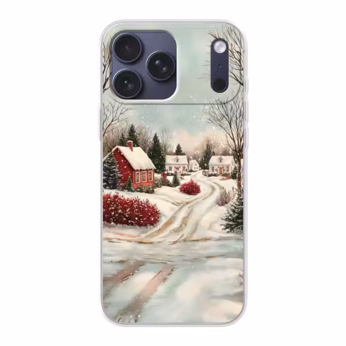 Telefoonhoesje Softcase - Kerstsfeer - Landelijk - Rood