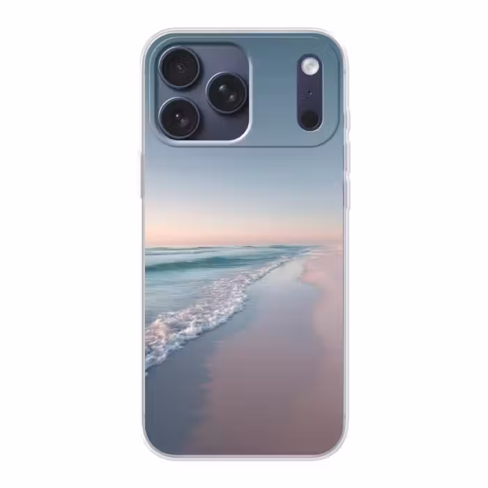 Telefoonhoesje Softcase - Kustlijn - Pastel - water