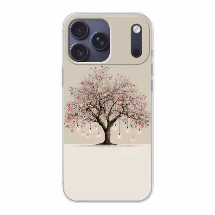 Telefoonhoesje Softcase - Lichtboom - Winter - Kerst - Meerkleurig