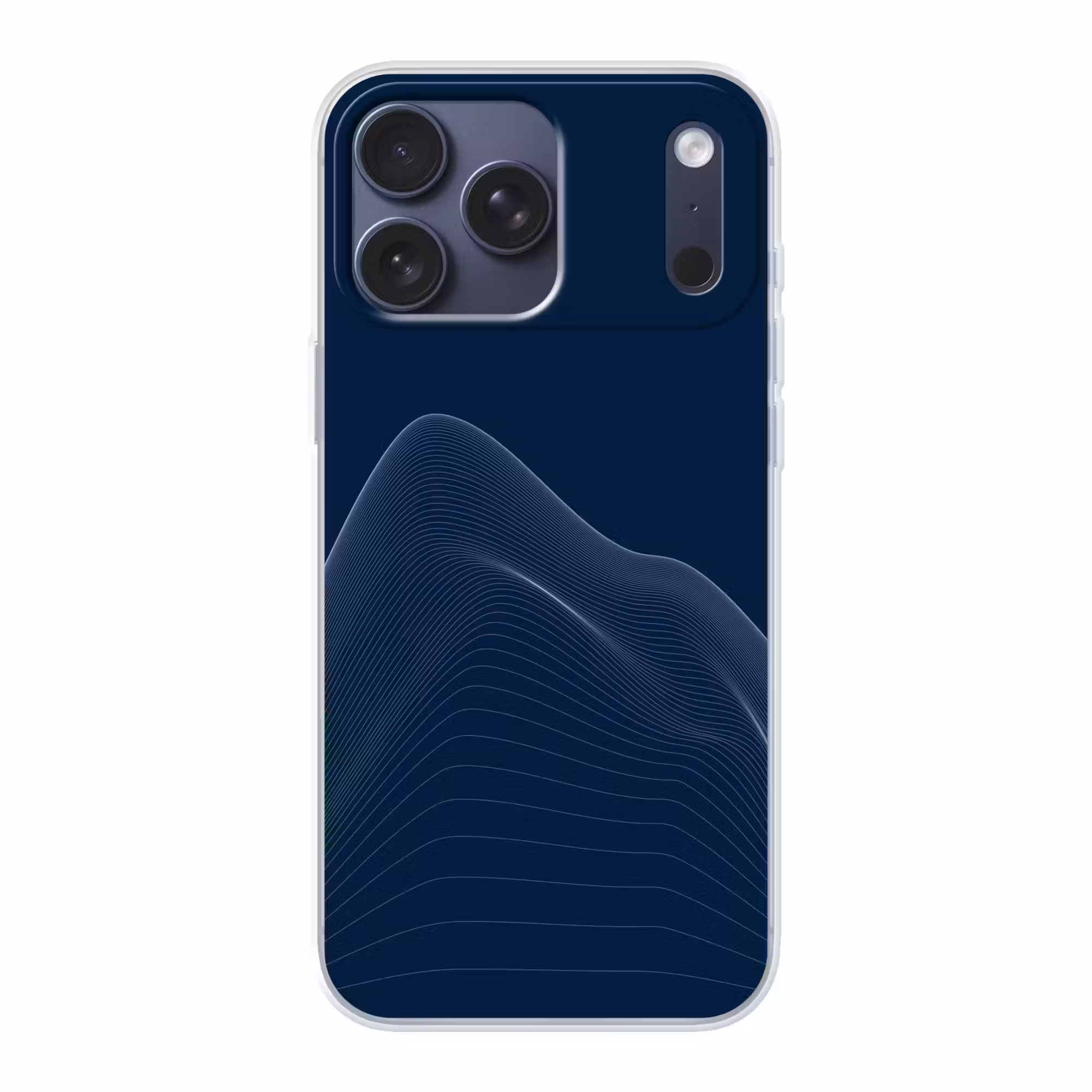 Telefoonhoesje Softcase - Lijnen - Abstract - Blauw - Wit