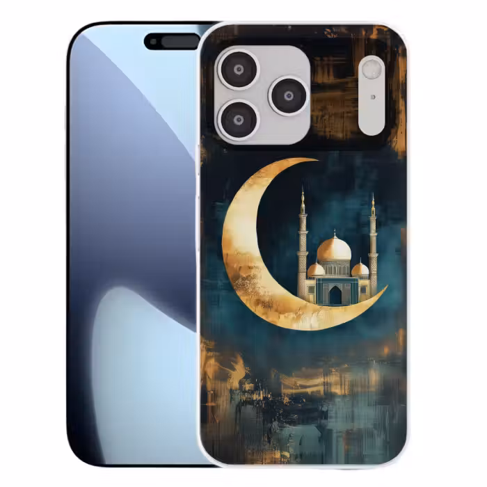 Telefoonhoesje Softcase - Moskee - Halve maan - Goud - Ramadan - Islamitische