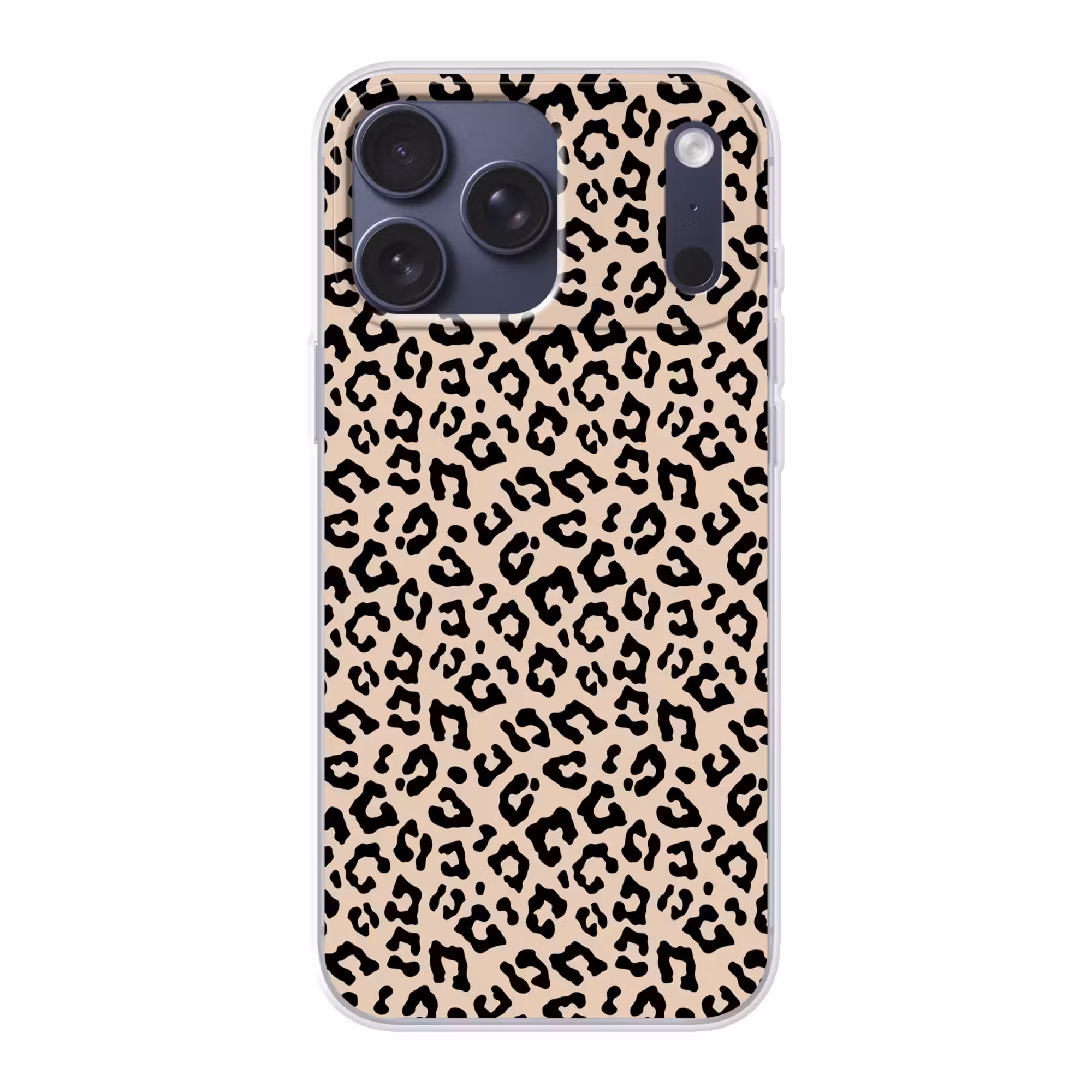 Telefoonhoesje Softcase - Panterprint - Zwart - Bruin - Dierenprint