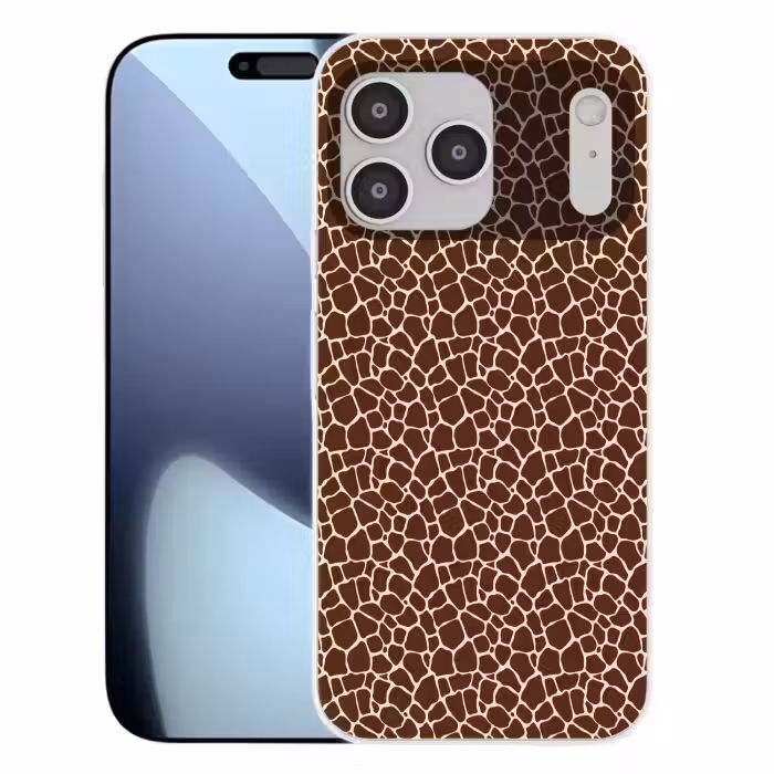 Telefoonhoesje Softcase - Patroon - Giraf - Bruin