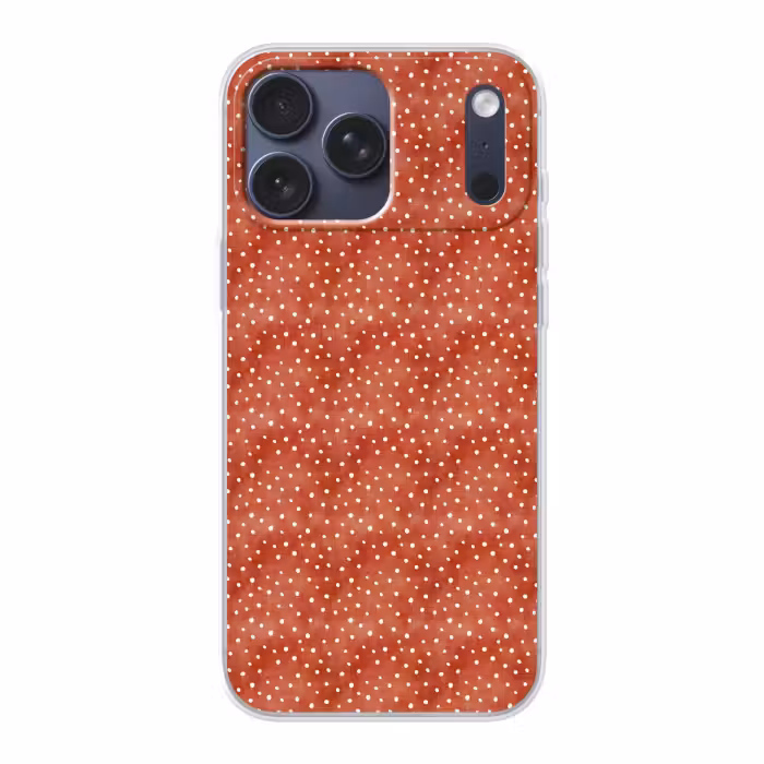 Telefoonhoesje Softcase - Patroon - Stippen - Rood - Wit